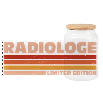 Radiologue Radiologue Radiologie Radiologue - Boîte à biscuits avec couvercle en bois - blanc - Devant