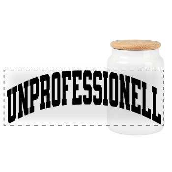 Unprofessionell - Panorama Keksdose mit Holzdeckel - Weiß - Vorne