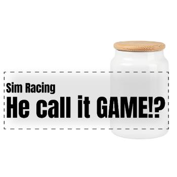 He call it GAME!? - Panorama Keksdose mit Holzdeckel - Weiß - Vorne