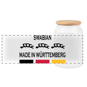 Made in Württemberg - Boîte à biscuits avec couvercle en bois - blanc - Devant
