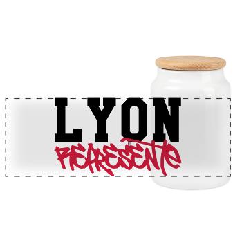 Stellt Lyon - Panorama Keksdose mit Holzdeckel - Weiß - Vorne