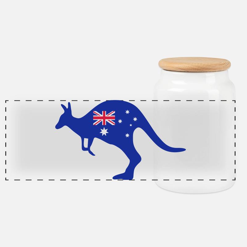 Australien - Panorama Keksdose mit Holzdeckel - Weiß