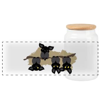 Battre dans l'autre sens - Boîte à biscuits avec couvercle en bois - blanc - Devant