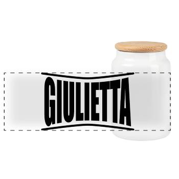 Giulietta T-Shirt Geschenkidee T-Shirt - Panorama Keksdose mit Holzdeckel - Weiß - Vorne