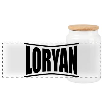nom t-shirt Loryan t-shirt idée cadeau - Boîte à biscuits avec couvercle en bois - blanc - Devant