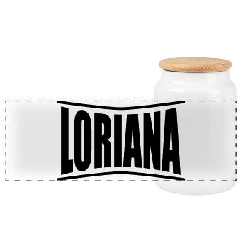 t-shirt Loriana t-shirt gift idea t-shirt - Panoramic Cookie Jar with Wooden Lid - white - Front
