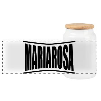 Name T-Shirt Mariarosa T-Shirt Geschenkidee - Panorama Keksdose mit Holzdeckel - Weiß - Vorne