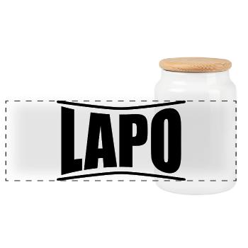 T-Shirt-Name Lapo T-Shirt Geschenkidee - Panorama Keksdose mit Holzdeckel - Weiß - Vorne