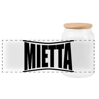 nom du t-shirt Mietta idée cadeau t-shirt - Boîte à biscuits avec couvercle en bois - blanc - Devant