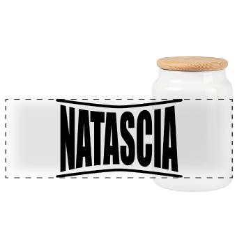 T-Shirt Natascia T-Shirt Geschenkidee - Panorama Keksdose mit Holzdeckel - Weiß - Vorne