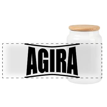 Sicily t-shirt Agira t-shirt gift idea - Panoramic Cookie Jar with Wooden Lid - white - Front