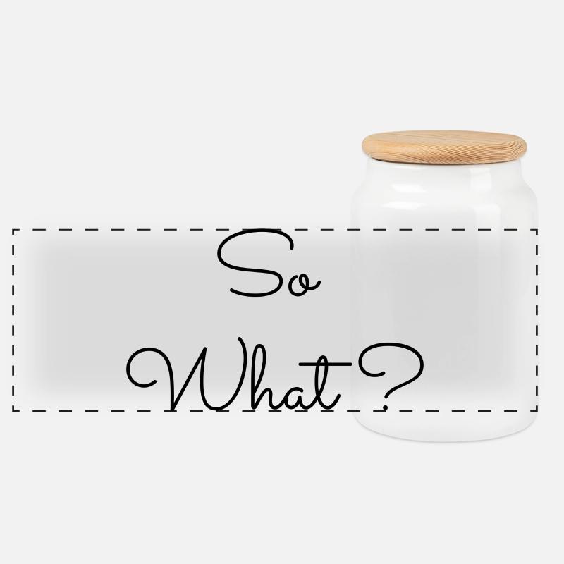 So What - Boîte à biscuits avec couvercle en bois - blanc