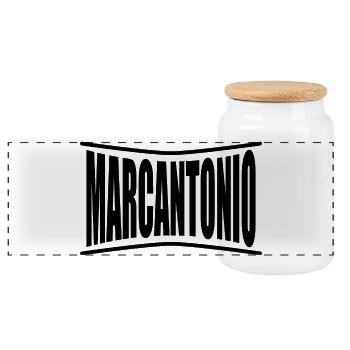 t-shirt Marcantonio t-shirt idée cadeau - Boîte à biscuits avec couvercle en bois - blanc - Devant