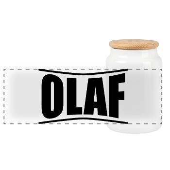 Olaf t-shirt t-shirt gift idea - Panoramic Cookie Jar with Wooden Lid - white - Front