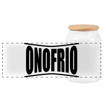 Onofrio t-shirt t-shirt gift idea - Panoramic Cookie Jar with Wooden Lid - white - Front