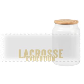 Lacrosse Evolution Funny Sports Humor Parody - Panoramic Cookie Jar with Wooden Lid - white - Front