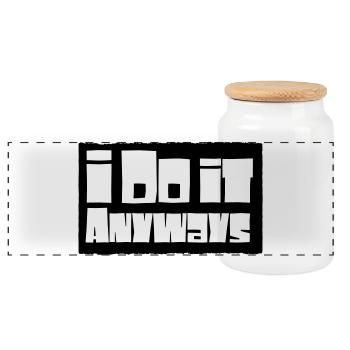 i do it anyways - Panorama Keksdose mit Holzdeckel - Weiß - Vorne