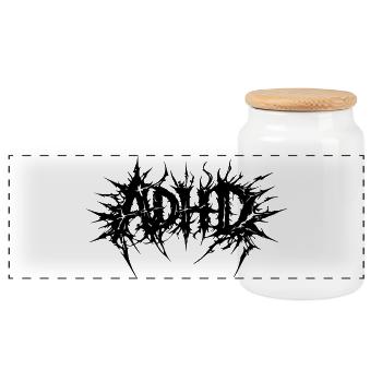 adhd_kaos - Panorama Keksdose mit Holzdeckel - Weiß - Vorne