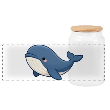 Sauvetage des baleines Bien-être animal Biologie marine - Boîte à biscuits avec couvercle en bois - blanc - Devant