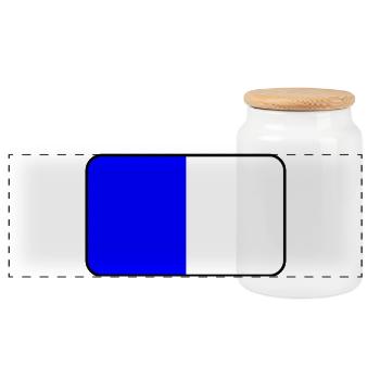 Emblème du drapeau de Spa - Boîte à biscuits avec couvercle en bois - blanc - Devant