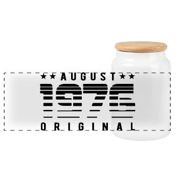 Édition Originale Limitée Août 1976 Anniversaire - Boîte à biscuits avec couvercle en bois - blanc - Devant