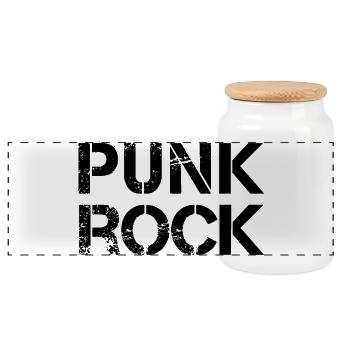 Punkrock-Logo - Panorama Keksdose mit Holzdeckel - Weiß - Vorne
