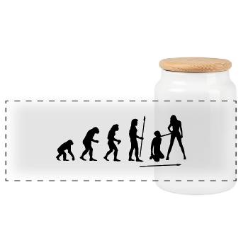 evolution_wedding1 - Boîte à biscuits avec couvercle en bois - blanc - Devant