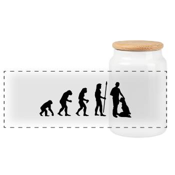 evolution_sex2 - Boîte à biscuits avec couvercle en bois - blanc - Devant