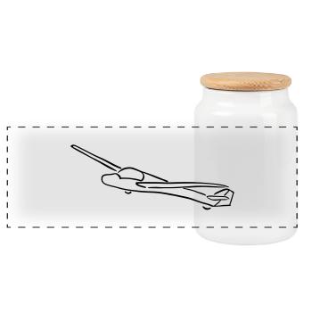 glider - Boîte à biscuits avec couvercle en bois - blanc - Devant