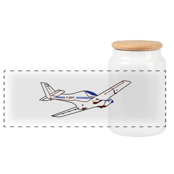 Dynamic WT9 ULM - Boîte à biscuits avec couvercle en bois - blanc - Devant