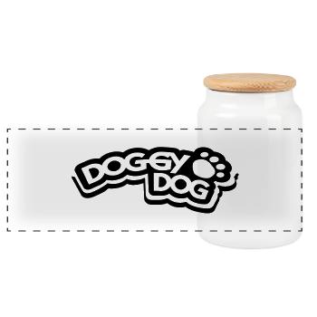 doggy_dog_1__f1 - Boîte à biscuits avec couvercle en bois - blanc - Devant