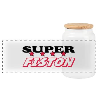 Super fiston - Panorama Keksdose mit Holzdeckel - Weiß - Vorne
