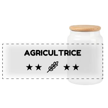 Agriculture / Agriculteur / Ferme / Paysan - Boîte à biscuits avec couvercle en bois - blanc - Devant