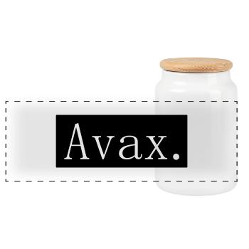 [HD] Avax - Boîte à biscuits avec couvercle en bois - blanc - Devant