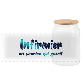 KRANKENSCHWESTER KRANKENSCHWESTER DOKTOR HUMOR DRÖLES F - Panorama Keksdose mit Holzdeckel - Weiß - Vorne