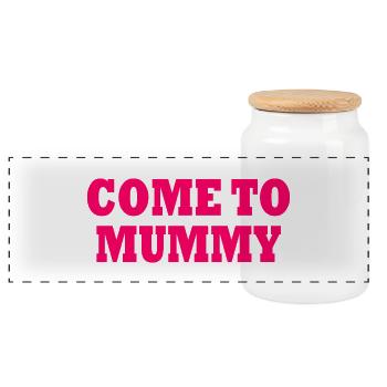 come to mummy - Panorama Keksdose mit Holzdeckel - Weiß - Vorne