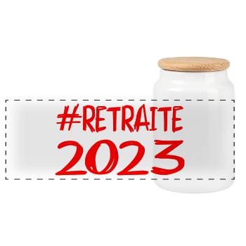 NOËL. ANNEE. ANNIVERSAIRE. RETRAITE. FÊTE. COEUR. - Boîte à biscuits avec couvercle en bois - blanc - Devant