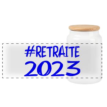 NOËL. ANNEE. ANNIVERSAIRE. RETRAITE. FÊTE. COEUR. - Boîte à biscuits avec couvercle en bois - blanc - Devant