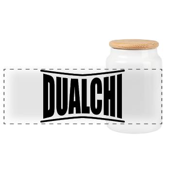 T-Shirt Dualchi T-Shirt Sardinien Geschenkidee - Panorama Keksdose mit Holzdeckel - Weiß - Vorne