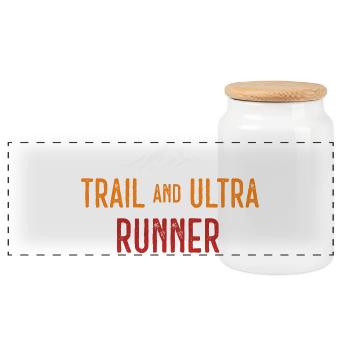 Trail und Ultra Runner - Panorama Keksdose mit Holzdeckel - Weiß - Vorne