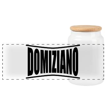 T-shirt Domitian t-shirt idée cadeau - Boîte à biscuits avec couvercle en bois - blanc - Devant