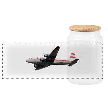 DC-4 - Panorama Keksdose mit Holzdeckel - Weiß - Vorne