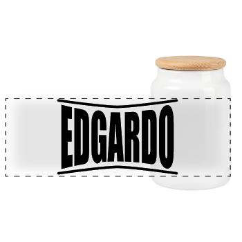 t-shirt Edgardo t-shirt gift idea - Panoramic Cookie Jar with Wooden Lid - white - Front