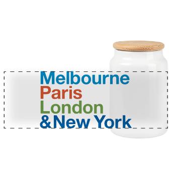 GRAND SLAM Tennis - Panoramic Cookie Jar with Wooden Lid - white - Front