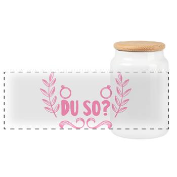 Enterrement de vie de garçon Équipe Mariée Enterrement de vie de jeune fille - Boîte à biscuits avec couvercle en bois - blanc - Devant