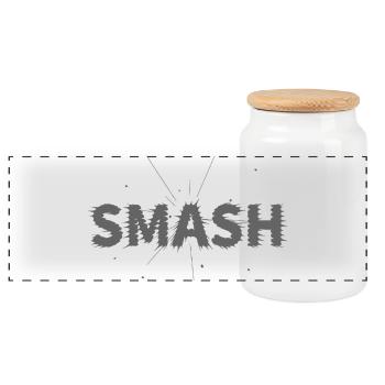 Sweat à capuche Tennis & Padel Smash, T-shirt, Sac - Boîte à biscuits avec couvercle en bois - blanc - Devant