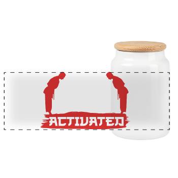 Judo Arts martiaux - Boîte à biscuits avec couvercle en bois - blanc - Devant