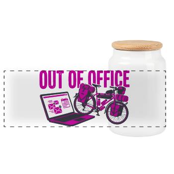 Chemise de cyclotourisme Out Of Office - Boîte à biscuits avec couvercle en bois - blanc - Devant