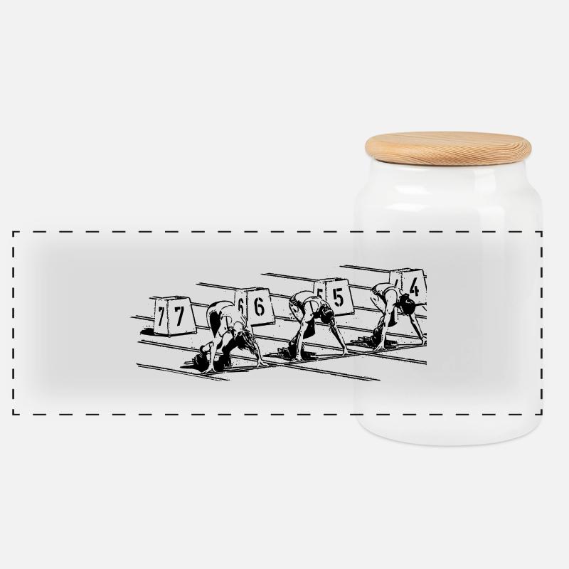 Startschuss - Panorama Keksdose mit Holzdeckel - Weiß