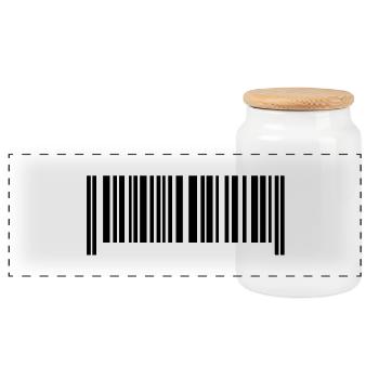 barcode_1__f1 - Boîte à biscuits avec couvercle en bois - blanc - Devant